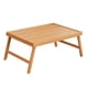 thumbnail image 2 of Mesa plegable de madera para suelo, mesa para portátil, mesa auxiliar, mesa de desayuno, rectangular, superficie pulida, para leer, trabajar, jugar y M, 2 of 9