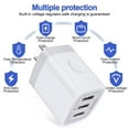 thumbnail image 6 of AILKIN USB Wall Charger,USB Charger Block Adapter,3.1A/2PACK Multi Port Fast Charging Station Power Base USB Charger Block Plug for iPhone Wall Charger Block,White, 6 of 6