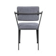 thumbnail image 5 of Fabric Upholstered Metal Dining Chair Set of 2 Gray and Black - Saltoro Sherpi, 5 of 7