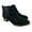 Black Suede, variant on Women's Suede Leather Side Zip Ankle Bootie (Black Suede, 8.5)