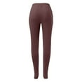 thumbnail image 6 of Letdown Winter Ski Base Pants for Women Thermal Footies Trousers, Solid Lined Warm Pants with Pockets (Coffee,XXL), 6 of 8