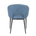 thumbnail image 4 of Renee Contemporary Chair in Black Metal Legs and Blue Fabric by LumiSource, 4 of 7
