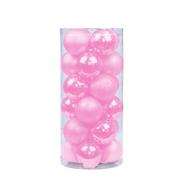 24 piezas 6cm adornos de bolas de Navidad irrompibles árbol de Navidad boda