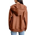 thumbnail image 3 of Stralyhd Women's Lightweight Hoodies Full Zip Up Wind Block Oversized Sweatshirts with Pockets Long Sleeve Thin Casual Hooded Jackets Coffee 3XL, 3 of 5