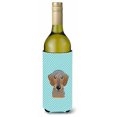 thumbnail image 1 of Tablero De Ajedrez Azul Wirehaired Dachshund Botella De Vino Bebida Aislante Hugger Bb1171Literk, 1 of 1
