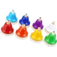 thumbnail image 2 of Childrens Handbell Toy, Metal and Plastic 8-Note Musical Instrument for Kids, Fun for Family Music Learning and Coordination Development,Multicolor, 2 of 9