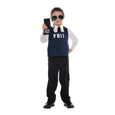 Fbi Agent Officer Boys Child Cop Halloween Costume Accessory Kit