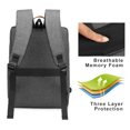 thumbnail image 3 of Waterproof Polyester 15.6 Inch Laptop Backpack - 19L Capacity, Ergonomic Padded Straps, Multiple Compartments for Business, Travel, School - Unisex Design, Durable Tear-Resistant Casual Daypack (Dark, 3 of 5