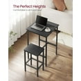 thumbnail image 3 of Set de mesa y sillas de bar VASAGLE Square para 2 personas, 3 of 8