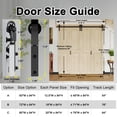 thumbnail image 3 of 50" X 84" Pine Solid Core Wood Unfinished K/Plank Bi-Fold Barn Door With Installation Hardware Kit, 3 of 8