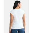 thumbnail image 3 of Time and Tru Women's Cotton Side Tie Top, Sizes XS-XXXL, 3 of 5
