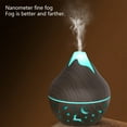 thumbnail image 4 of kkbbma under $5 Wood Grain Essential Oil Diffusers Diffuser Aromatherapy Diffuser with 7 Color Lights, Mist Device Silent Night Light Humidifier for Bedroom Office Kitchen, 4 of 9