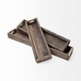 thumbnail image 4 of Pemberly Row Contemporary Large 36Lx7W Brown Reclaimed Wood Tray, 4 of 5