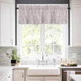 thumbnail image 3 of Kitchen Curtains Valances for Small Windows, Vintage Aesthetic Short Curtain Valance for Living Room, Retro Purple Branches Leaves Rod Pocket Blinds Window Printed Drapes 1 Panel 54x18 Inch, 3 of 6