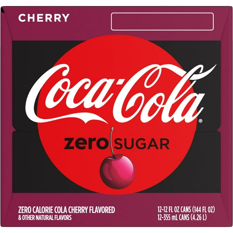 Coca-Cola Cherry Cerise Zero sans sucre 1,25L (lot de 12) 