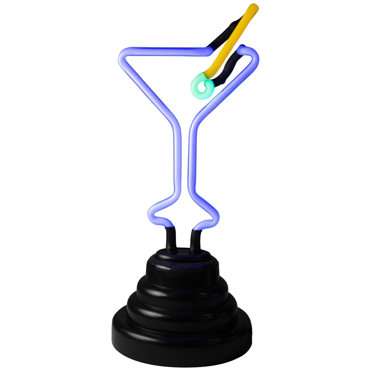 Sunology Small Neon Desk Lamps Martini Glass / Black Tier Walmart