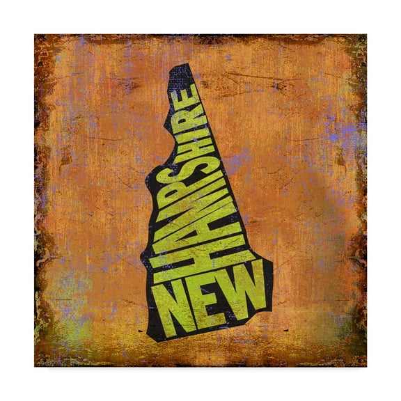 Trademark Fine Art 'New Hampshire Word Map' Canvas Art by Art Licensing Studio