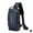 Blue, variant on Sling Bag for Men Anti-Theft Crossbody Bag Large Capacity Waterproof Rechargeable Chest Backpack for Daily Use