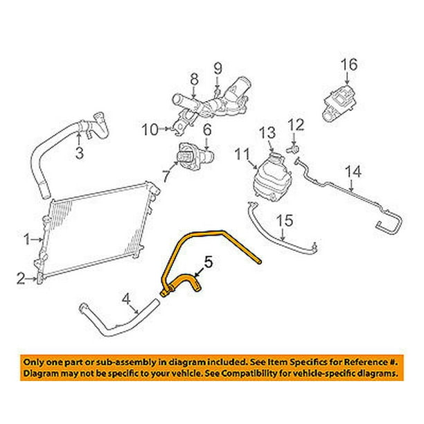Dodge Chrysler Oem 09 10 Journey 3 5l V6 Radiator Outlet Hose 5291896af Walmart Com Walmart Com