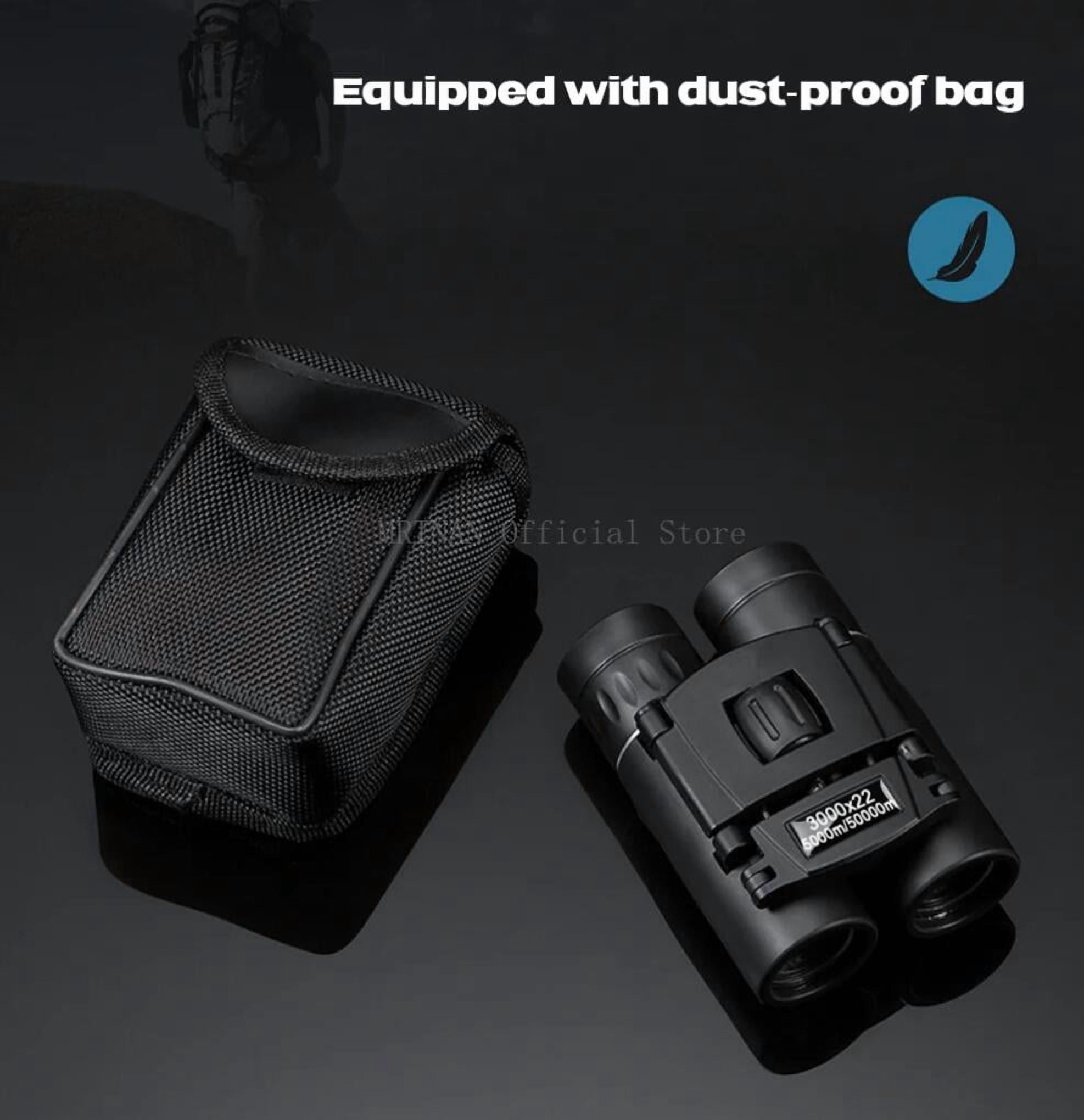3000x22 HD Zoom Portable Powerful Binoculars Long Range BAK4 Telescope Folding FMC Binoculars for Hunting Camping Travel