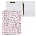 thumbnail image 3 of Pink Elements Heart 12.4x10.6in PVC Round Ring Binder, D-Ring 3-Hole, Metal Clip, 200 Sheets, 3 of 10