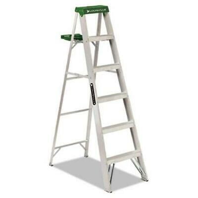 - Louisville #428 Six-Foot Folding Aluminum Step Ladder, Green