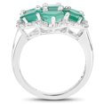 thumbnail image 2 of 3.33 Carat Genuine Zambian Emerald and White Zircon .925 Sterling Silver Ring QJ Model, 2 of 3