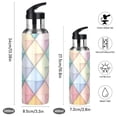 thumbnail image 2 of Yayeee 20oz Insulated Water Bottle Double Wall Stainless Steel with Flip Straw Lid, Colorful Geometric, 2 of 7