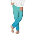 thumbnail image 2 of Wukai Teal Turquoise Print Teenagers' Pajama Pant Sleep Pajama Lounge Pant PJ Bottoms with Pockets and Button Fly(Available in Big & Tall)-Medium, 2 of 6
