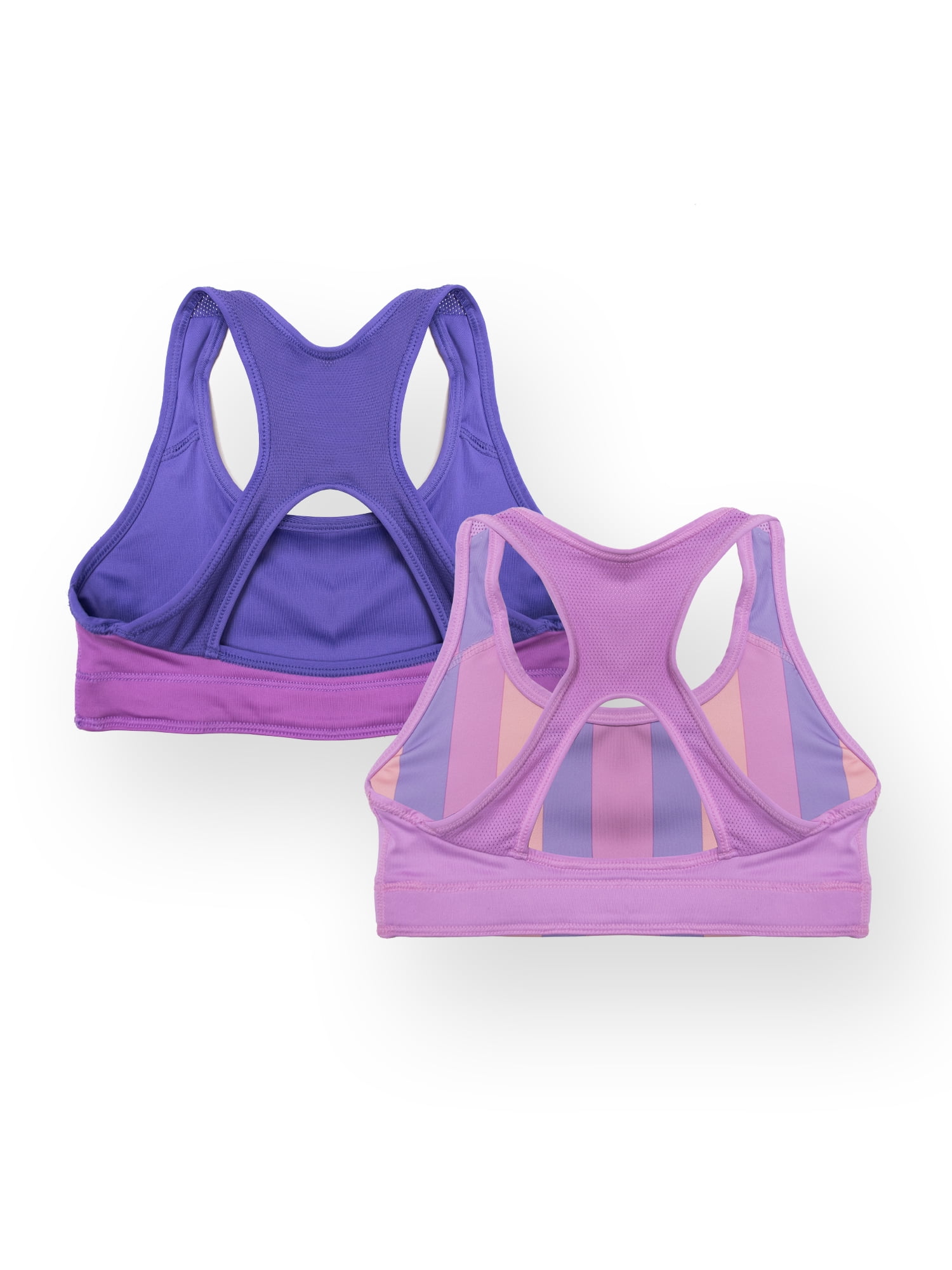 Athletic Works Girls Sports Bra, 2 Pack, Sizes XS-XXL
