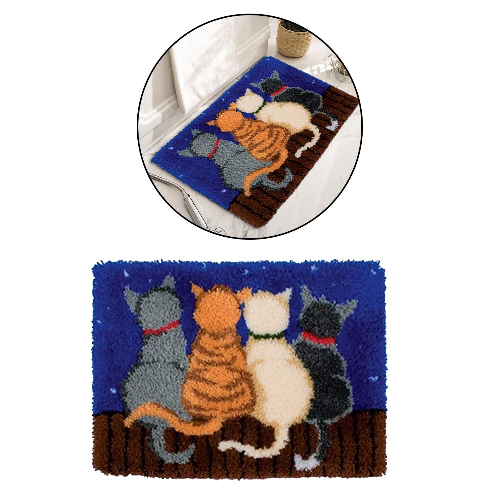 Wxqbjtam 2x Latch Hook Kit DIY Rug Tapestry Carpet Making Embroidery Needlework for Adult
