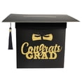thumbnail image 2 of 2026 Graduation Party Card Box, Congrats Cap Card Holder Box with Tassel for 2026 Graduation Party Decoration and Grad Parties (Black), 2 of 8