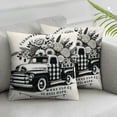 thumbnail image 3 of Set of 2, flowers vintage truck Throw Pillow Covers,Machine Washable Home Furnishing, 3 of 8