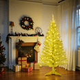 thumbnail image 2 of Tcbosik Pre-Lit Artificial Christmas Tree, 4ft Small Xmas Tree with 50 UL Lights and 122 Branch Tips for Small Space, Indoor Holiday Decoration, Gold, 2 of 6