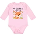 thumbnail image 3 of Inktastic My Cousins Love Me- Little Fox Boys or Girls Long Sleeve Baby Bodysuit, 3 of 5