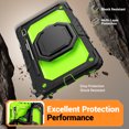 thumbnail image 6 of for Samsung Galaxy Tab S8 Plus/S7 FE/S7+ Plus Case 12.4 inch, 360 Rotating Shockproof Cover with Stand, Handle, Shoulder Strap, Lime Panel, 6 of 7