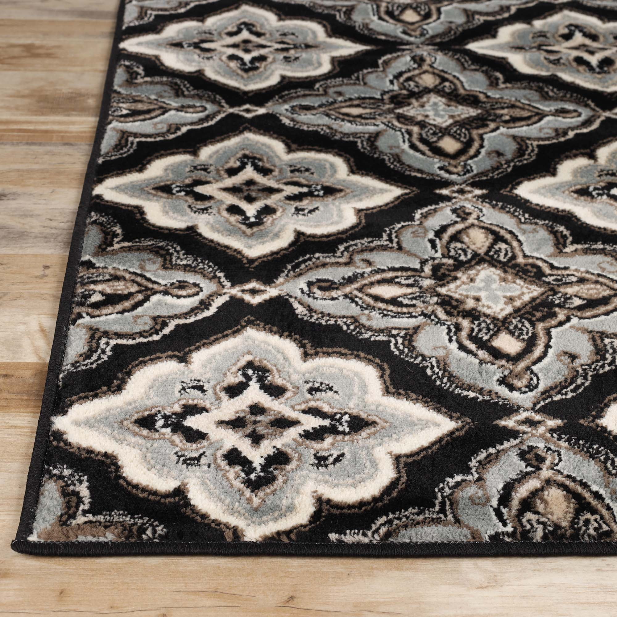 Superior Crawford Modern Medallion Indoor Area Rug, 8' x 10', Black
