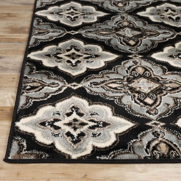 Crawford Floor Rug- 2.6' x 8', Black