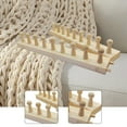 thumbnail image 6 of Mini Weaving Loom Knitting Loom for Chunky Blankets Wooden Peg Frame Adjustable Size for Relaxing Hobby Home Decor, 6 of 9