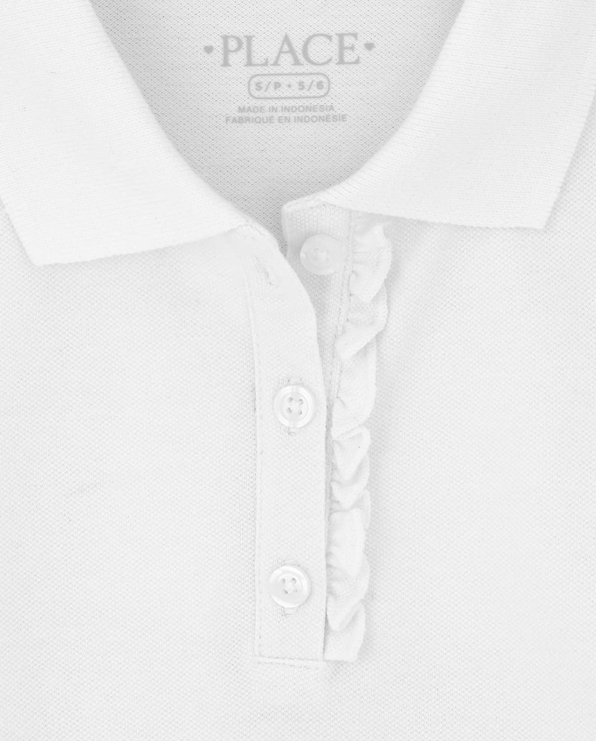 The Children's Place Girl's Uniform Short Sleeve Ruffle Pique Polo, 5-Pack