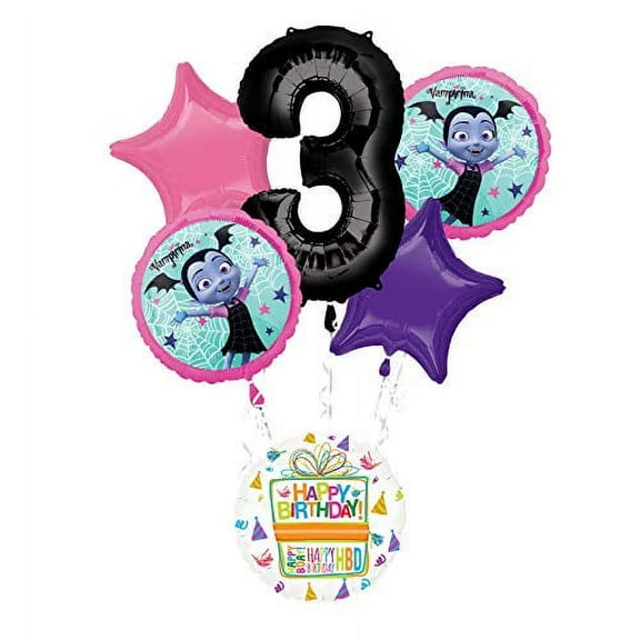 Mayflower Products Vampirina 3rd Birthday Party Supplies Balloon Bouquet Decorations