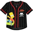 thumbnail image 2 of Boys Bart Simpson Baseball Jersey T-Shirt - Little and Big Boys Sizes 4-20 Black, 2 of 7