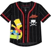 Boys Bart Simpson Baseball Jersey T-Shirt - Little and Big Boys Sizes 4-20 Black