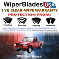 thumbnail image 2 of 2009 Ford Ranger Beam Wiper Blades Wipers w/1yr Warranty (Set of 2), 2 of 5