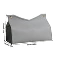thumbnail image 3 of V\-shape PU Leather Tissue Storage Bag Holder Waterproof Container  Gray, 3 of 9