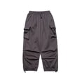 thumbnail image 4 of Pantalones de diseño con estilo de calle para mujer, holgados, rectos, de pierna ancha, con bolsillos grandes, informales, estilo retro, con tobillos atados a la moda, 4 of 6