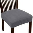 thumbnail image 1 of Stretch Jacquard Chair Seat Covers Seat Covers for Dining Room Chair Covers Chair Seat Slipcovers Removable Washable Chair Seat Cushion Slipcovers for Dining Room (6 Pack, Gray), 1 of 7