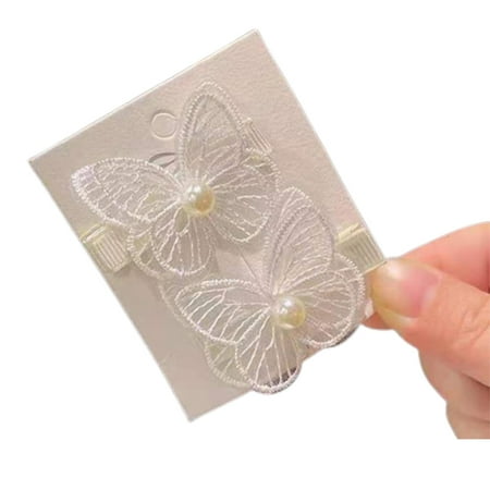 

1 Pair Hair Clips Barrettes Cloth Hair Clamps for Girls Women Cute Candy Color