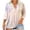 Pink-Shirts, variant on Jsaierl Women's 3/4 Length Sleeve Tops Plus Size Button Up V Neck Shirts Trendy Graphic Petite Blouses Flowy Holiday Tunic Top L-5XL