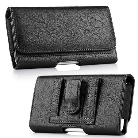 Insten Horizontal Leather Pouch Flip Belt Clip Wallet Case Cover For HTC One M7, Samsung Galaxy S6 / S7 -